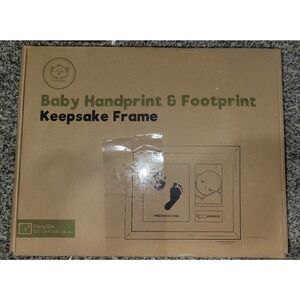 Baby handprint and footprint keepsake frame